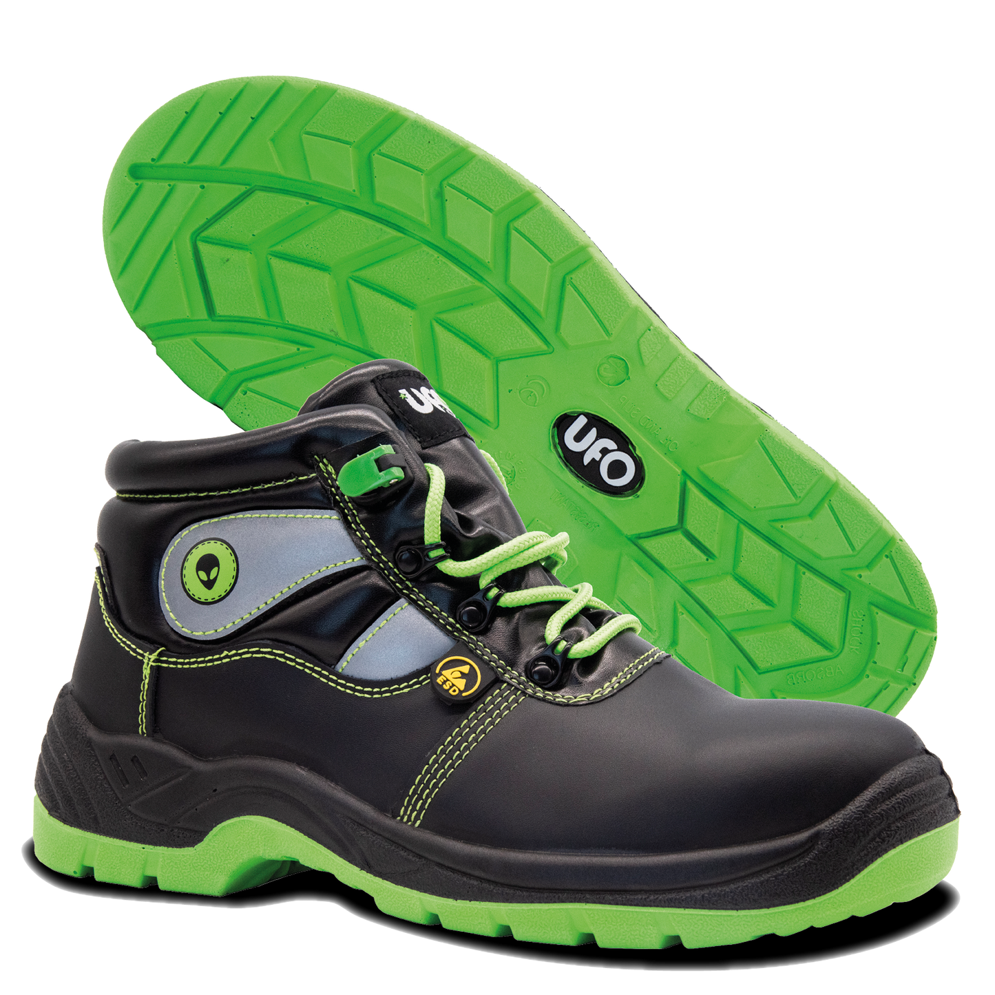 Leather Safety Shoes with Toe Cap and Metal Free S3 SRC ESD Foil | UFO