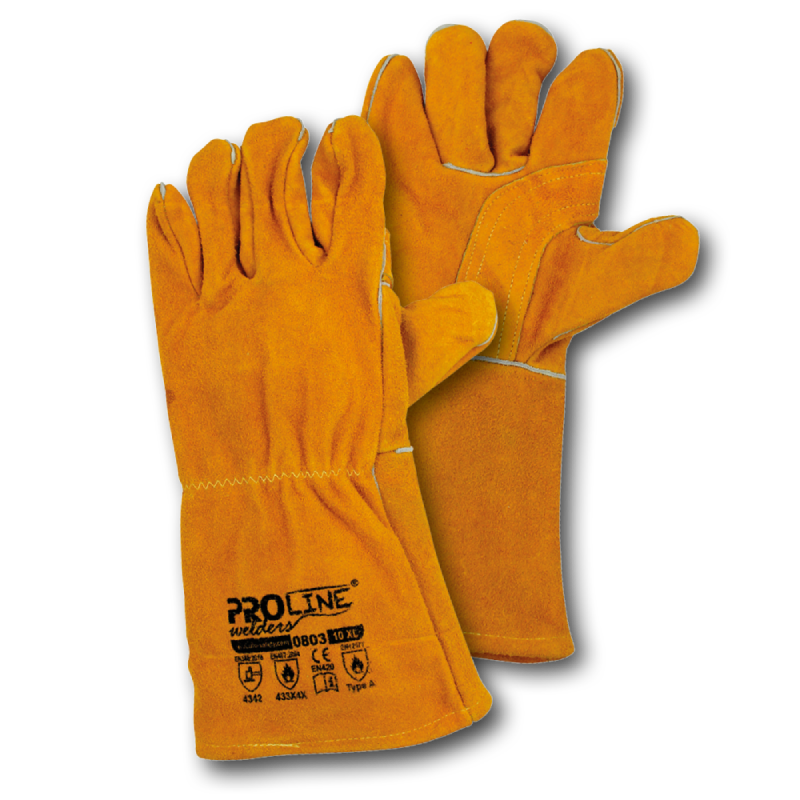Guanti da Lavoro in Pelle per Saldatore con cuciture in kevlar tg 10 | PROLINE