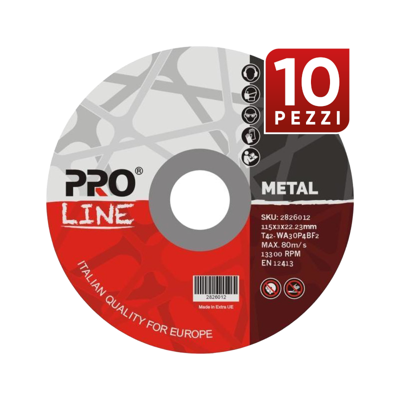 Disco abrasivo da taglio e sbavo 10 pezzi | PROLINE