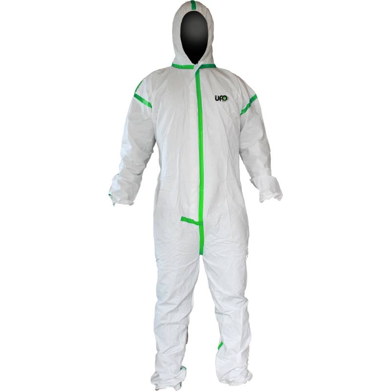 Tuta Da Lavoro Monouso Microporosa - CE Cat. III Tipo 5B/6B, 55 G, Taglie L-XL-XXL, Per Protezione Chimica - Foto 4