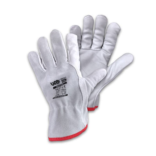 WORK GLOVES IN GRAIN LEATHER WITH EDGED SPLIT BACK 01PAIR | UFO 