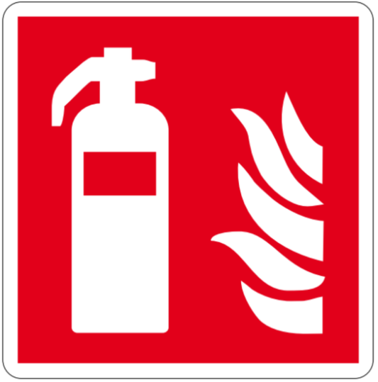 Fire Extinguisher Safety Sign in Painted Aluminum Flat 25x31 cm | UFO