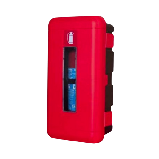 Schwarz-roter Feuerlöscher-Kasten aus Polypropylen für den Innen- und Außenbereich 6 kg | UFO