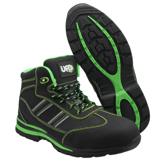 High-top Safety Work Shoes in NABUK Leather with Composite Toe Cap and Midsole S3 SRC | UFO 